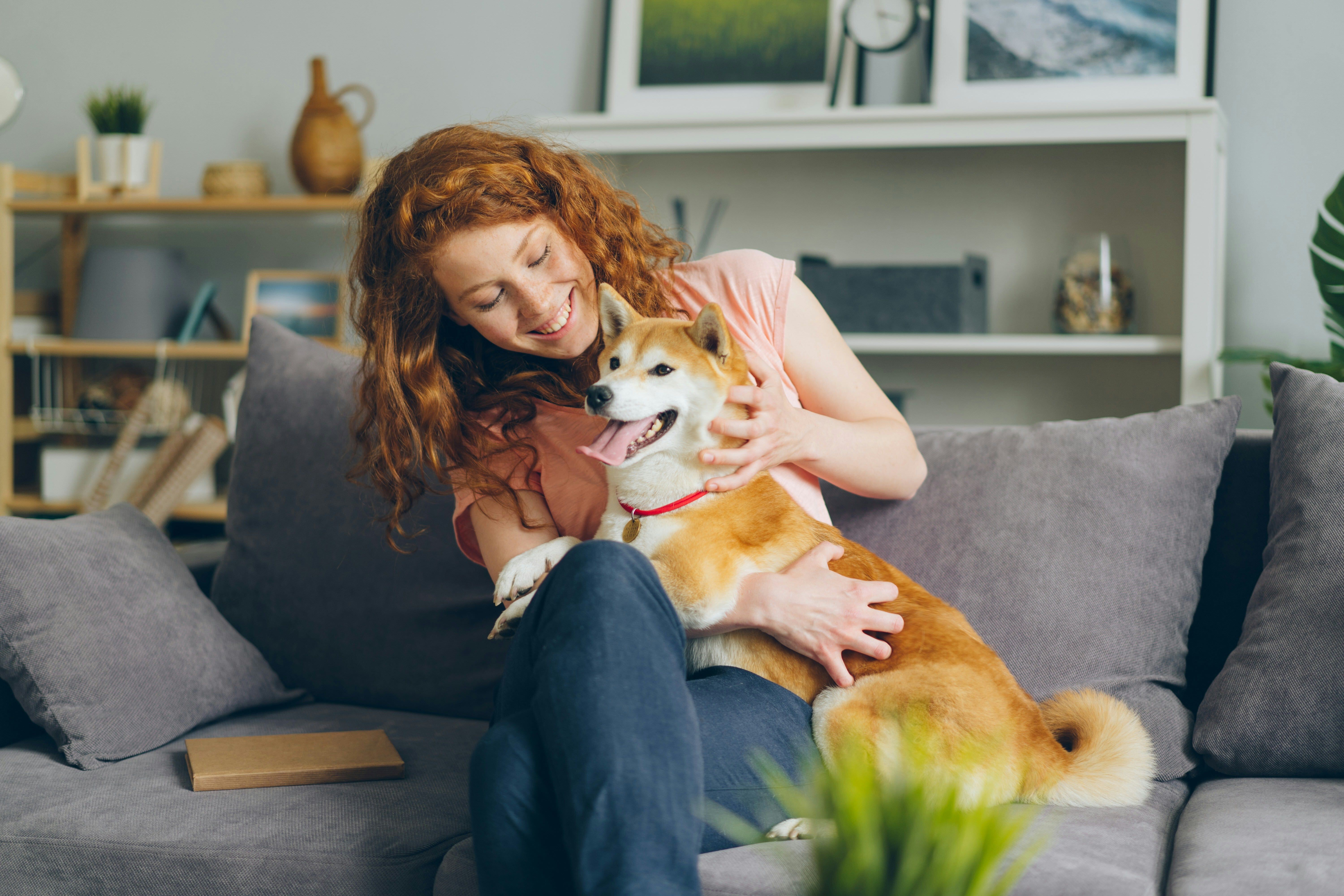 Founder with her pet